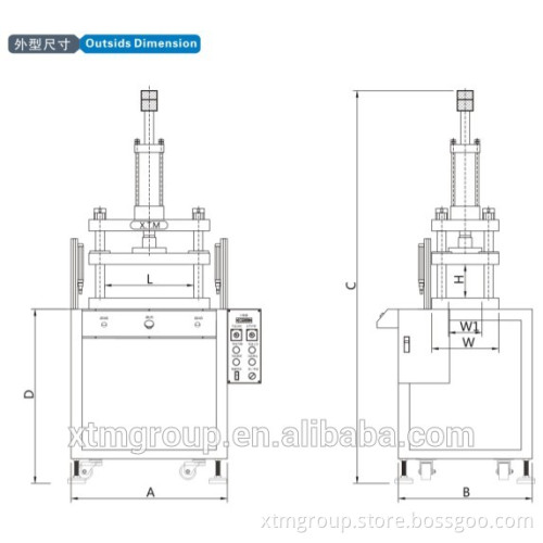 Protective film cutting machine Leather punching machine